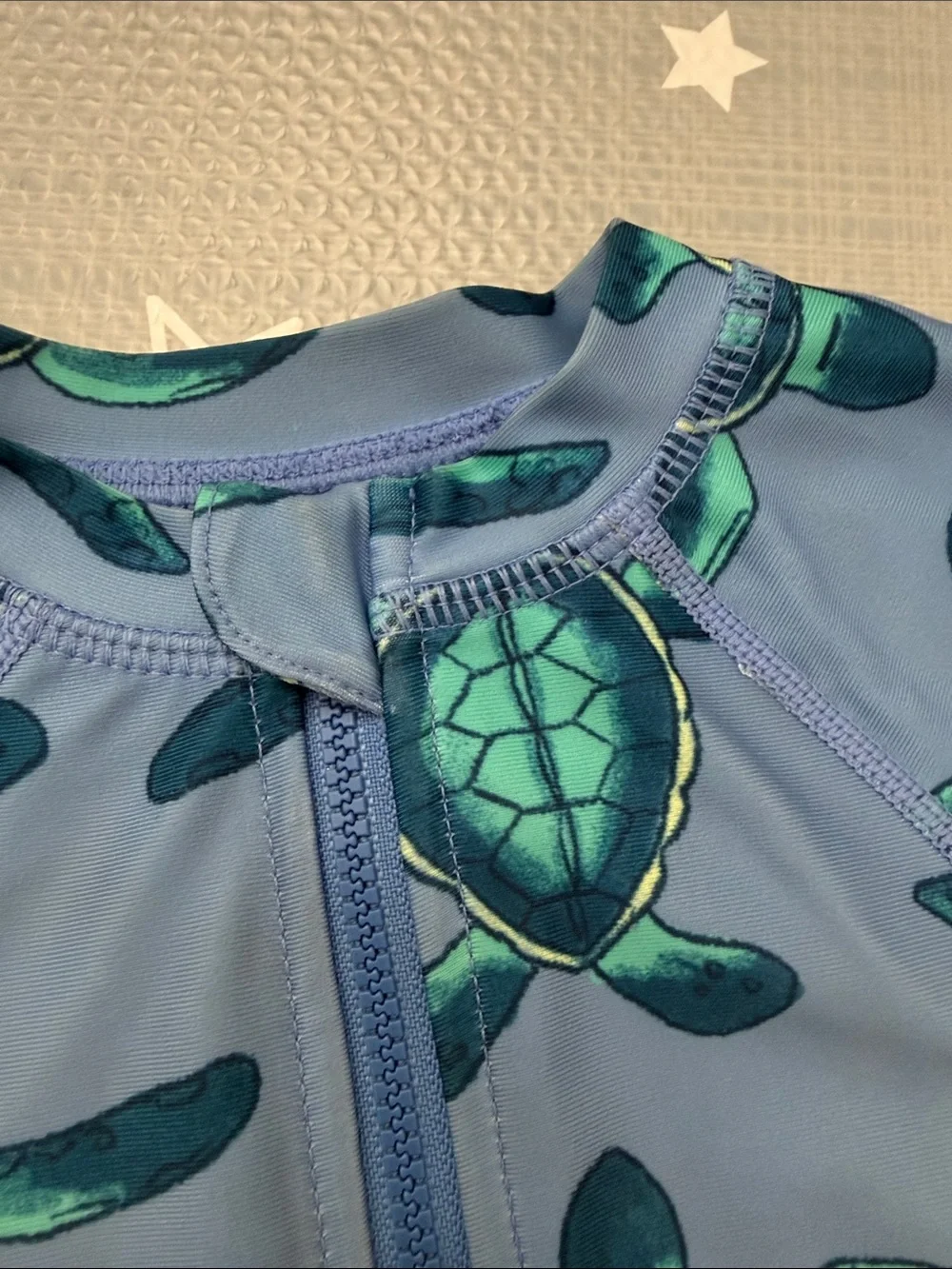 Tea Collection - Sea Turtle Zip Rash Guard, 12-18 months